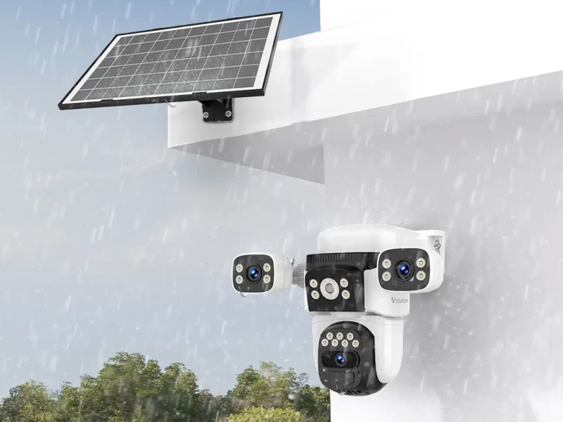 Camera supraveghere Speed Dome PT 4G cu iluminare duala si panou solar Vstarcam BG621SR, 2MP, PIR 10 m, 4x 4 mm, IR/lumina alba, microfon si difuzor, alarma, acumulator 8000 mAh, auto tracking, slot card - imagine 7