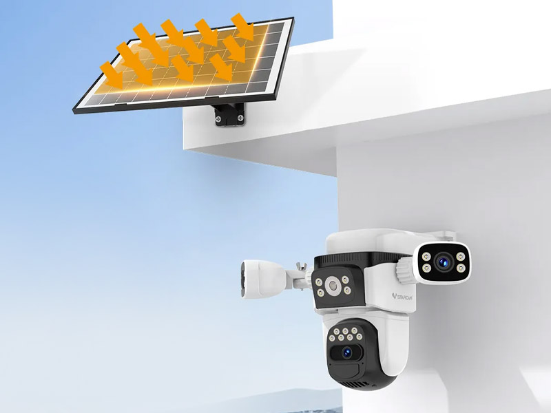 Camera supraveghere Speed Dome PT 4G cu iluminare duala si panou solar Vstarcam BG621SR, 2MP, PIR 10 m, 4x 4 mm, IR/lumina alba, microfon si difuzor, alarma, acumulator 8000 mAh, auto tracking, slot card - imagine 8