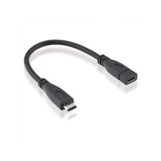 Prelungitor cablu USB Type-C Mama-Tata USB 3.1-C T-M, negru, 0.15 m